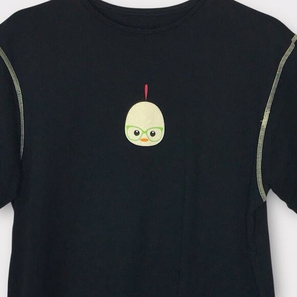 Disney Chicken Little Black T-Shirt with Graphic Applique Tee Shirt - Picture 1 of 7